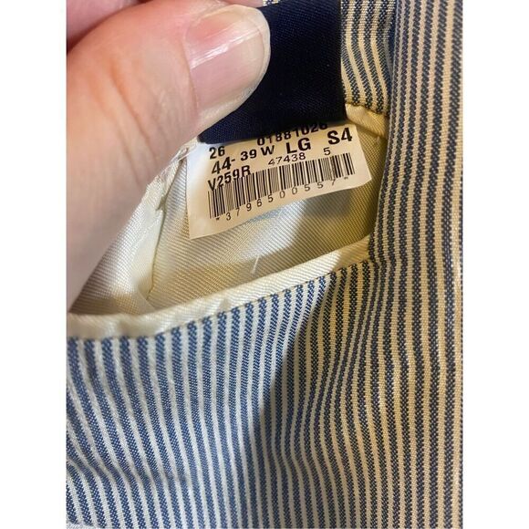 Brooks Brothers Blue and White Pinstriped Jacket 44 S - Picture 9 of 10